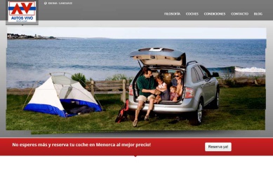 Página web alquiler de vehículos